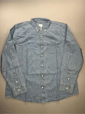 NWT GAP Chambray Shirt in Untucked Fit, Button Down - Mens XXL